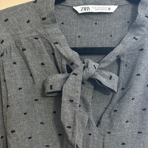 Zara Charcoal tunic/dress with Dotted Pattern